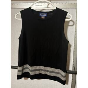 Charter Club 2-Ply Cashmere Sleeveless Top Wmns Size Small Blk